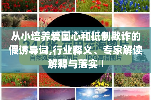 從小培養(yǎng)愛國心和抵制欺詐的假誘導(dǎo)詞,行業(yè)釋義、專家解讀解釋與落實(shí)?