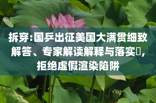 拆穿:國乒出征美國大滿貫細致解答、專家解讀解釋與落實?,拒絕虛假渲染陷阱