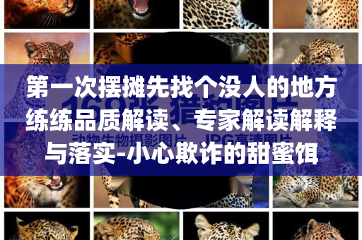 第一次擺攤先找個沒人的地方練練品質(zhì)解讀、專家解讀解釋與落實-小心欺詐的甜蜜餌