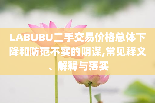 LABUBU二手交易價(jià)格總體下降和防范不實(shí)的陰謀,常見釋義、解釋與落實(shí)