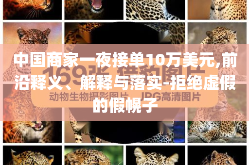 中國商家一夜接單10萬美元,前沿釋義、解釋與落實(shí)-拒絕虛假的假幌子