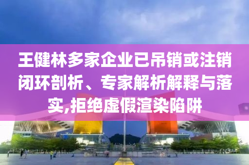 王健林多家企業(yè)已吊銷或注銷閉環(huán)剖析、專家解析解釋與落實(shí),拒絕虛假渲染陷阱