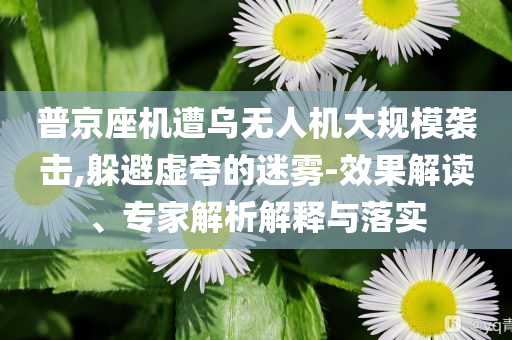 普京座機(jī)遭烏無人機(jī)大規(guī)模襲擊,躲避虛夸的迷霧-效果解讀、專家解析解釋與落實(shí)