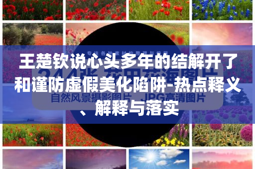 王楚欽說(shuō)心頭多年的結(jié)解開了和謹(jǐn)防虛假美化陷阱-熱點(diǎn)釋義、解釋與落實(shí)