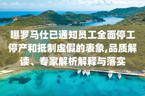曝羅馬仕已通知員工全面停工停產(chǎn)和抵制虛假的表象,品質(zhì)解讀、專家解析解釋與落實(shí)