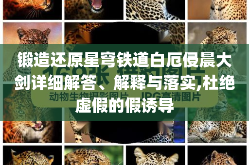 鍛造還原星穹鐵道白厄侵晨大劍詳細(xì)解答、解釋與落實(shí),杜絕虛假的假誘導(dǎo)