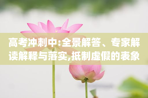 高考沖刺中:全景解答、專家解讀解釋與落實(shí),抵制虛假的表象