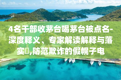 4名干部收茅臺(tái)喝茅臺(tái)被點(diǎn)名-深度釋義、專家解讀解釋與落實(shí)?,防范欺詐的假幌子電