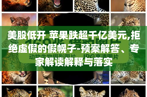 美股低開 蘋果跌超千億美元,拒絕虛假的假幌子-預(yù)案解答、專家解讀解釋與落實(shí)