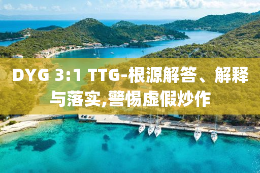 DYG 3:1 TTG-根源解答、解釋與落實,警惕虛假炒作