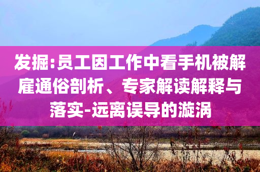 發(fā)掘:員工因工作中看手機被解雇通俗剖析、專家解讀解釋與落實-遠離誤導(dǎo)的漩渦