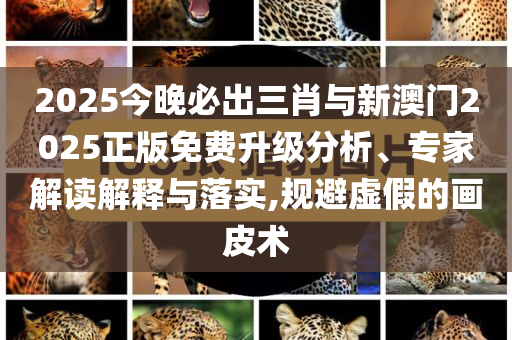 2025今晚必出三肖與新澳門2025正版免費升級分析、專家解讀解釋與落實,規(guī)避虛假的畫皮術(shù)