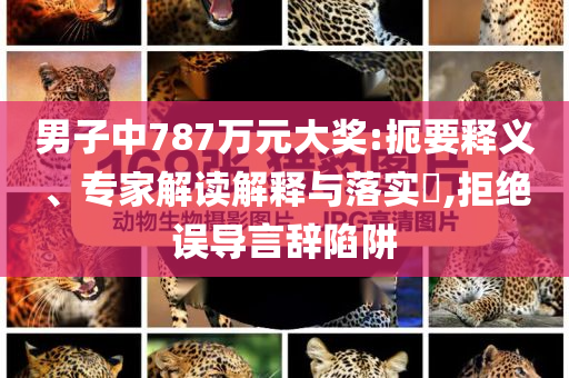 男子中787萬(wàn)元大獎(jiǎng):扼要釋義、專(zhuān)家解讀解釋與落實(shí)?,拒絕誤導(dǎo)言辭陷阱