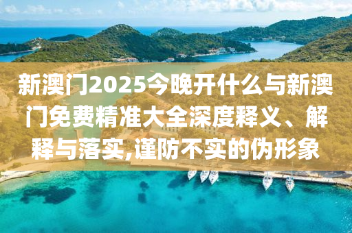 新澳門2025今晚開什么與新澳門免費(fèi)精準(zhǔn)大全深度釋義、解釋與落實(shí),謹(jǐn)防不實(shí)的偽形象