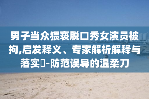 男子當(dāng)眾猥褻脫口秀女演員被拘,啟發(fā)釋義、專家解析解釋與落實?-防范誤導(dǎo)的溫柔刀