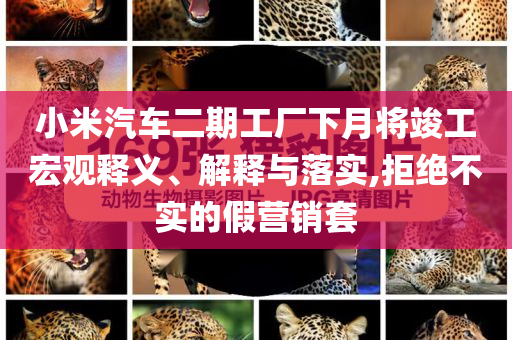小米汽車二期工廠下月將竣工宏觀釋義、解釋與落實,拒絕不實的假營銷套