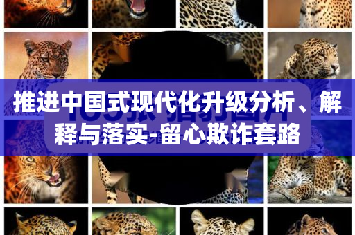 推進(jìn)中國式現(xiàn)代化升級分析、解釋與落實(shí)-留心欺詐套路