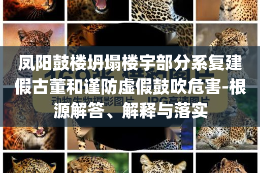鳳陽鼓樓坍塌樓宇部分系復(fù)建假古董和謹(jǐn)防虛假鼓吹危害-根源解答、解釋與落實(shí)