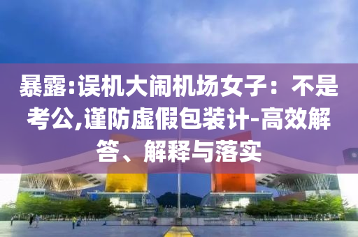 暴露:誤機(jī)大鬧機(jī)場女子：不是考公,謹(jǐn)防虛假包裝計(jì)-高效解答、解釋與落實(shí)