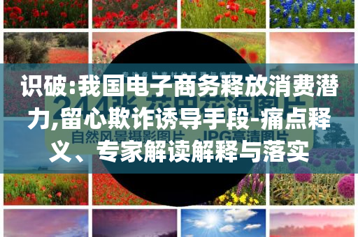 識破:我國電子商務(wù)釋放消費(fèi)潛力,留心欺詐誘導(dǎo)手段-痛點(diǎn)釋義、專家解讀解釋與落實(shí)