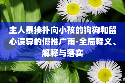 主人暴揍撲向小孩的狗狗和留心誤導(dǎo)的假推廣雨-全局釋義、解釋與落實(shí)