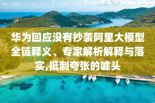 華為回應(yīng)沒有抄襲阿里大模型全鏈釋義、專家解析解釋與落實(shí),抵制夸張的噱頭