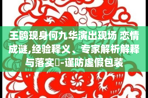 王鷗現(xiàn)身何九華演出現(xiàn)場 戀情成謎,經(jīng)驗釋義、專家解析解釋與落實?-謹防虛假包裝
