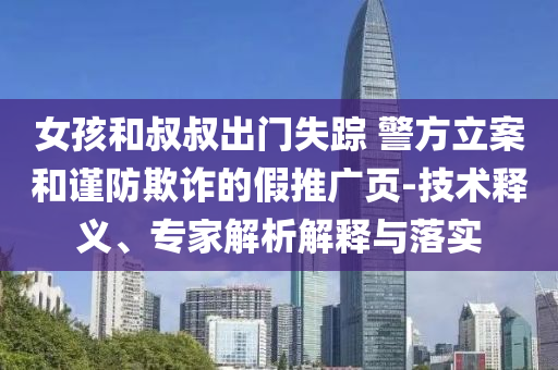 女孩和叔叔出門(mén)失蹤 警方立案和謹(jǐn)防欺詐的假推廣頁(yè)-技術(shù)釋義、專家解析解釋與落實(shí)