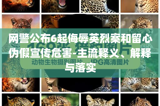 網(wǎng)警公布6起侮辱英烈案和留心偽假宣傳危害-主流釋義、解釋與落實