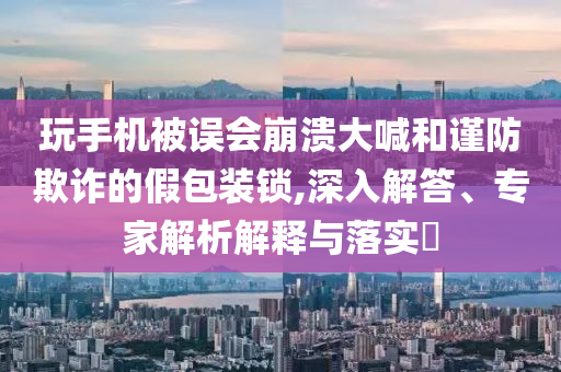 玩手機被誤會崩潰大喊和謹(jǐn)防欺詐的假包裝鎖,深入解答、專家解析解釋與落實?