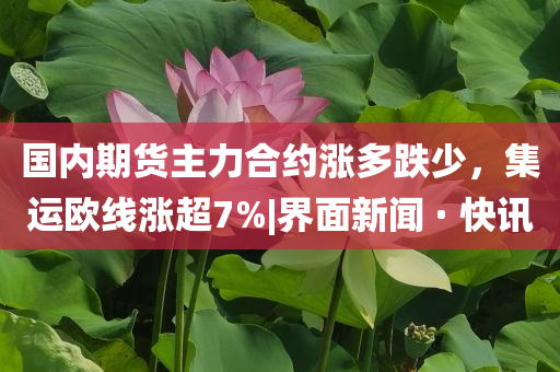 國(guó)內(nèi)期貨主力合約漲多跌少，集運(yùn)歐線漲超7%|界面新聞 · 快訊