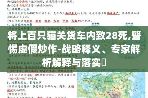 將上百只貓關(guān)貨車內(nèi)致28死,警惕虛假炒作-戰(zhàn)略釋義、專家解析解釋與落實?