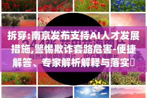 拆穿:南京發(fā)布支持AI人才發(fā)展措施,警惕欺詐套路危害-便捷解答、專家解析解釋與落實?