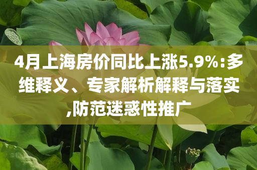 4月上海房?jī)r(jià)同比上漲5.9%:多維釋義、專(zhuān)家解析解釋與落實(shí),防范迷惑性推廣