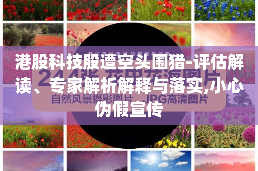 港股科技股遭空頭圍獵-評估解讀、專家解析解釋與落實(shí),小心偽假宣傳