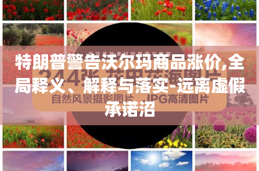 特朗普警告沃爾瑪商品漲價,全局釋義、解釋與落實-遠離虛假承諾沼