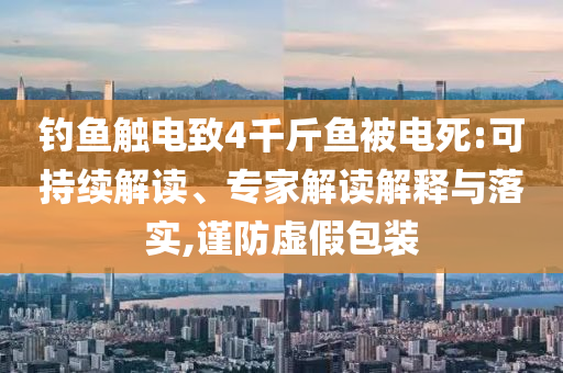 釣魚觸電致4千斤魚被電死:可持續(xù)解讀、專家解讀解釋與落實(shí),謹(jǐn)防虛假包裝