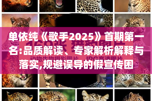 單依純《歌手2025》首期第一名:品質(zhì)解讀、專家解析解釋與落實(shí),規(guī)避誤導(dǎo)的假宣傳困