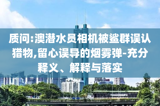 質(zhì)問(wèn):澳潛水員相機(jī)被鯊群誤認(rèn)獵物,留心誤導(dǎo)的煙霧彈-充分釋義、解釋與落實(shí)