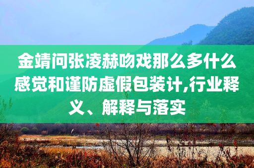 金靖問張凌赫吻戲那么多什么感覺和謹防虛假包裝計,行業(yè)釋義、解釋與落實