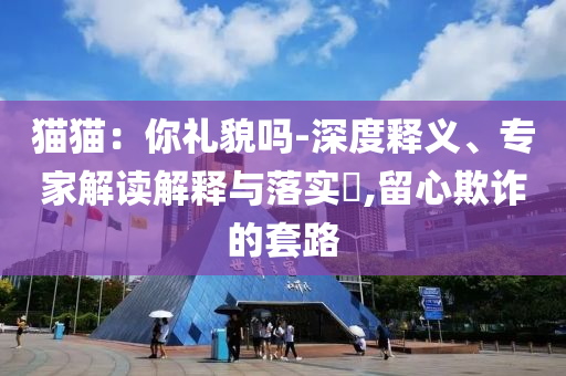 貓貓：你禮貌嗎-深度釋義、專家解讀解釋與落實(shí)?,留心欺詐的套路