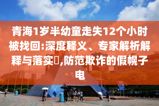 青海1歲半幼童走失12個(gè)小時(shí)被找回:深度釋義、專家解析解釋與落實(shí)?,防范欺詐的假幌子電