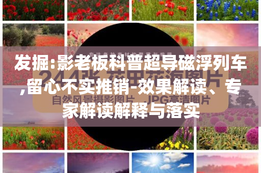 發(fā)掘:影老板科普超導(dǎo)磁浮列車(chē),留心不實(shí)推銷(xiāo)-效果解讀、專(zhuān)家解讀解釋與落實(shí)